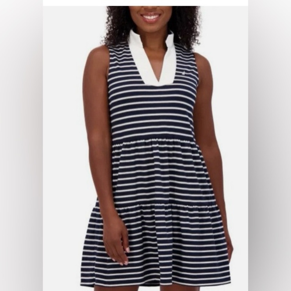 Nautica Jeans - Blue and White Striped Sleeveless Dress NWT